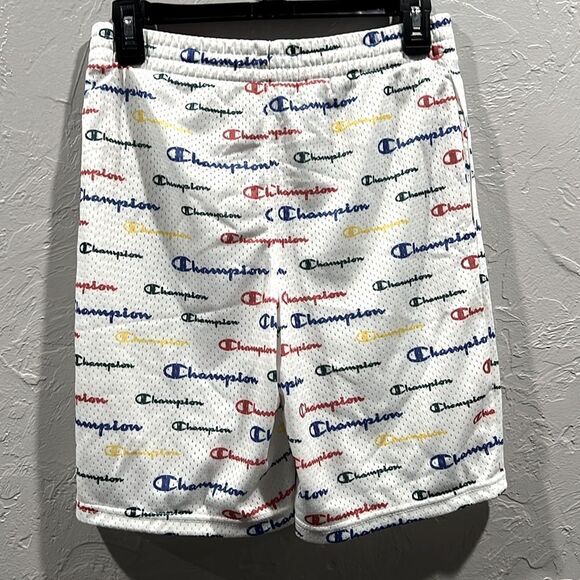 🏀🏈⚾️ CHAMPION All Over Print Mesh Gym Sports Shorts Youth Size LARGE - PERFECT - Picture 4 of 6